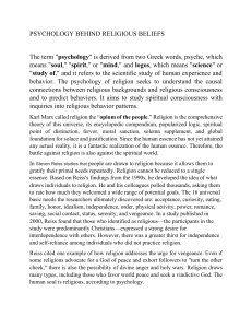 Psychology behind religious beliefs - Copy