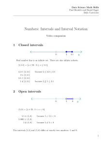 Numbers-Intervals and Interval Notation 4