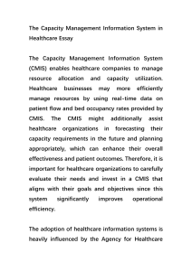 The Capacity Management Information System in Healthcare Essay