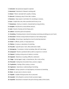 around 70 vocabulary words for paper 2