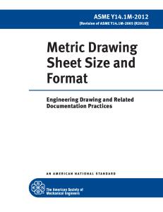 ASME Y14.1M-2012 Metric Drawing Sheet Size and Format