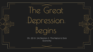 Chapter 22 Great Depression Section 1