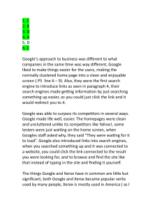 Google's Business approach