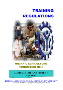Organic Agriculture Production NC II