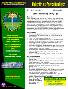 Social Networking Safety Tips (CPF 0037-14-CID361)