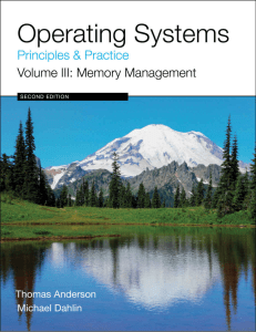 Operating Systems Principles & Practice Volume 3: Memory Management