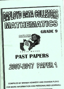 PastPapers Maths P1 book