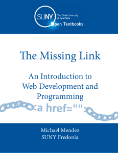 The Missing Link - An Introduction to Web Development and Programming