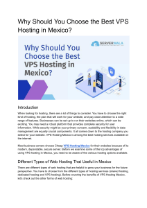 Why Should You Choose VPS Hosting in Mexico