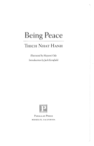 nhat hanh being peace