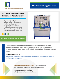 Industrial Engineering Test Equipment Manufacturers