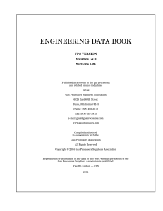 GPSA engineering data book published as a service to the gas proc