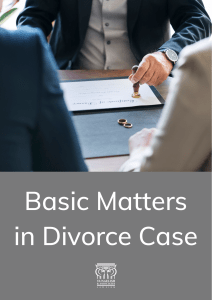 Basic Matters in Divorce Case