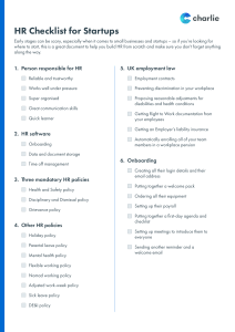 HR checklists