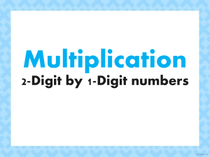 MULTIPLICATION 2BY1