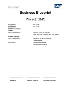 SAP FICO Business Blueprint Sample535ae5b