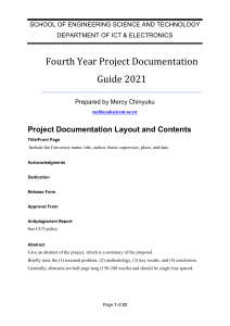 Fourth Year Project Documentation