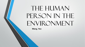HUMAN PERSON IN THE ENVIRONMENT-COT