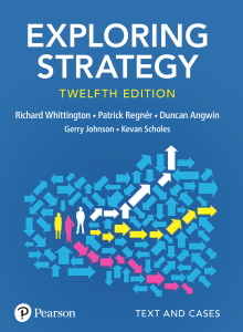 Exploring Strategy, Text and Cases, 12th Edition