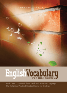 English Vocabulary for High School With Over 1 000 Words from Youth and Business Language the Definitive Practical English