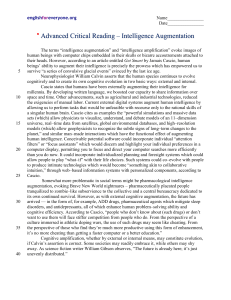 Advanced Critical Reading - Intelligence Augmentation