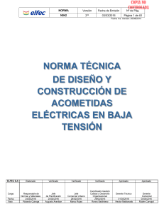 norma técnica de diseño y construccion de acometidas electricas en baja tension (1) (1)