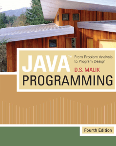 Java Programming From Problem Analysis t