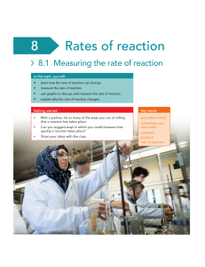 8.1 Measuring the Rate of Reaction