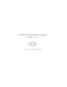 Principles of Programming Languages Textbook