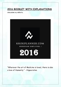 krokplanner.com 2016 KROK 2 WITH EXPLANATIONS (GEN MED)