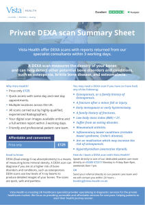 DEXA Summary Sheet - Vista Health