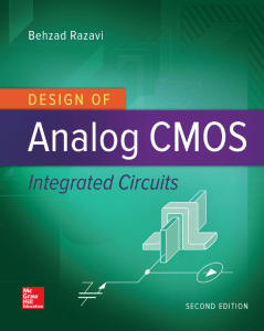 Behzad Razavi Design of Analog CMOS Integrated Circuits