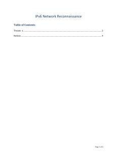 IPv6 Network Reconnaissance Presentation