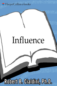 Robert B. Cialdini - Influence The Psychology of Persuasion (Collins Business Essentials) (2007)