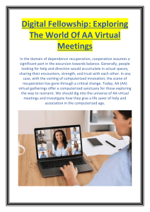 Digital Fellowship- Exploring The World Of AA Virtual Meetings