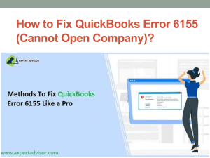 How to Fix QuickBooks Error 6155