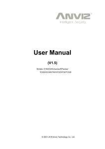 Anviz w2 User Manual V1.5 EN