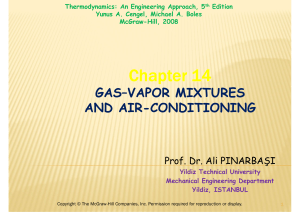 Thermo Ch14 Gas Vapor Mixtures and air conditioning