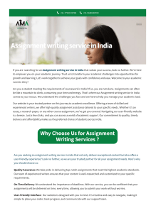 assignment writing service in India