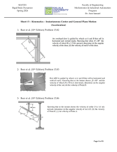 Mech3 Sheet3 IC&GeneralPlaneMotion(Acceleration)