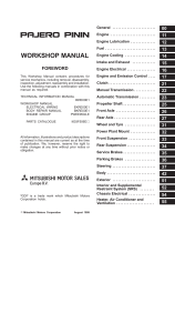 Pajero Pinin Workshop Manual (919 pagini)
