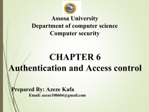CHAPTER - 6 - Authentication and Access control