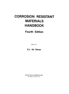 CORROSION RESISTANT MATERIALS HANDBOOK 4TH ED