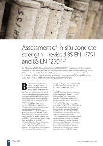Assessment of in-situ concrete strength-revised BS EN 13791 and BS EN 12504-1 