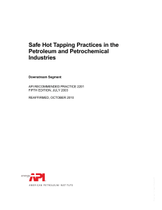 API 2201 - Safe Hot Tapping Practice - 2010