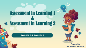 Assessment in Learning 1 & 2