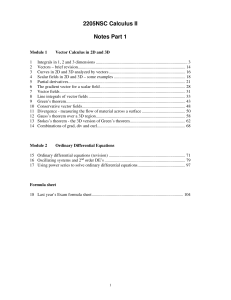 Calculus II Course Notes: Vector Calculus & Differential Equations