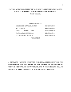 TB Medication Adherence Research Proposal