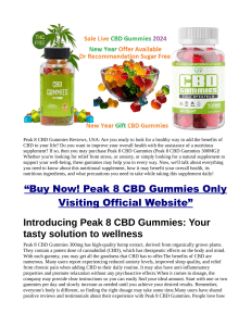 Peak 8 CBD Gummies Review It Work Health Complex