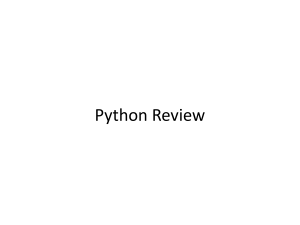 Week 1 Python Review